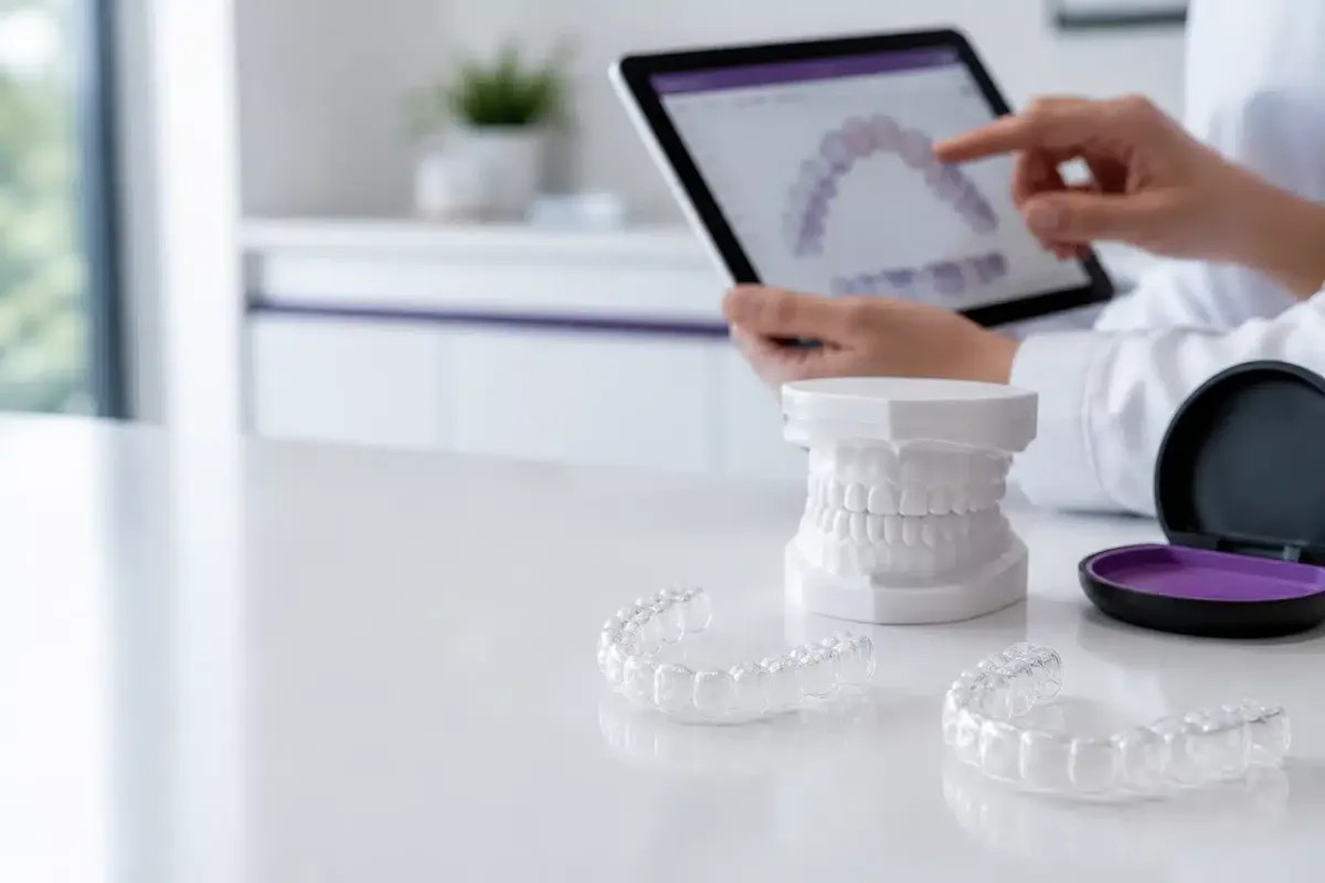 Invisalign cost in South Africa consultation with clear aligners and a digital treatment scan