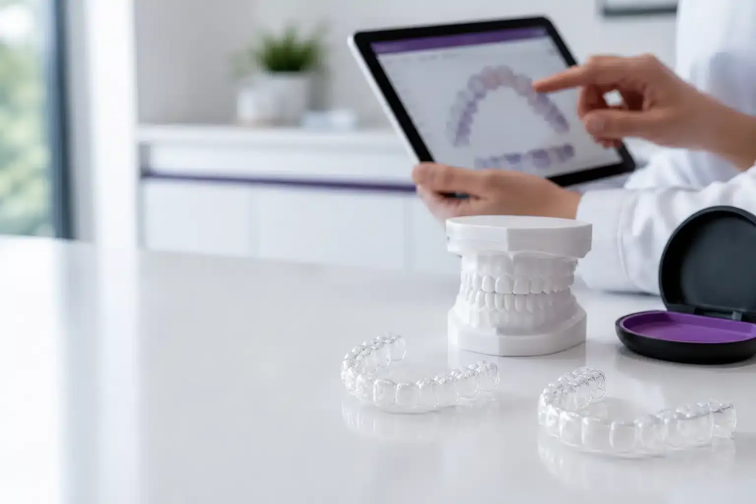 Invisalign cost in South Africa consultation with clear aligners and a digital treatment scan